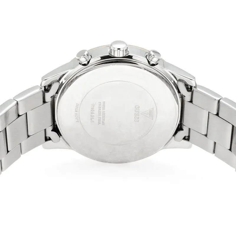 Guess Solar Crystal Silver Dial Ladies Watch | W1069L4